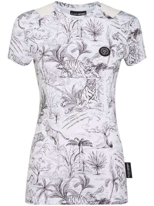 Plein Sport t-shirt à imprimé graphique - Blanc