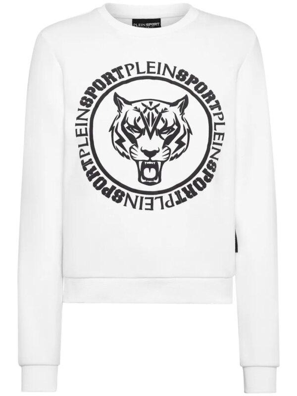Plein Sport sweat à imprimé Tiger - Blanc