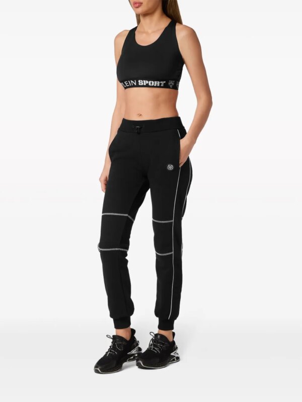 Plein Sport Sport-bh met logoband - Zwart