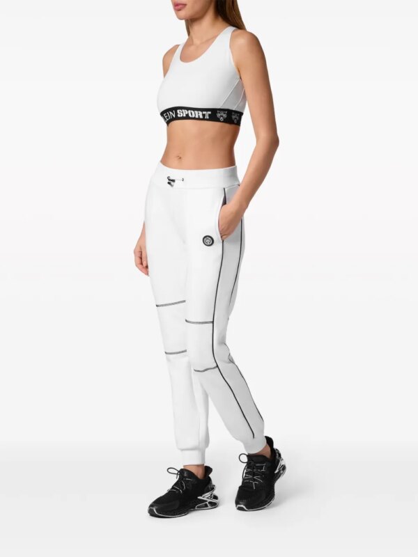 Plein Sport Sport-bh met logoband - Wit