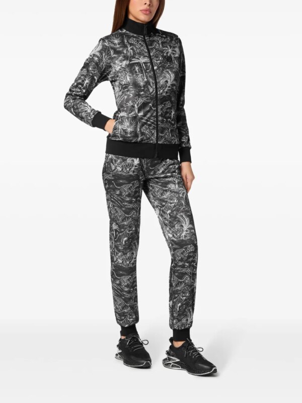 Plein Sport Trainingspak met logoplakkaat en grafische print - Zwart