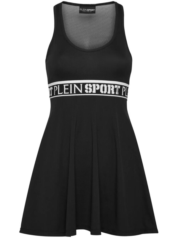 Plein Sport robe courte sans manches à logo - Noir