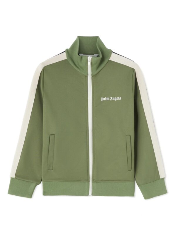 Palm Angels Kids veste de sport à logo imprimé - Vert