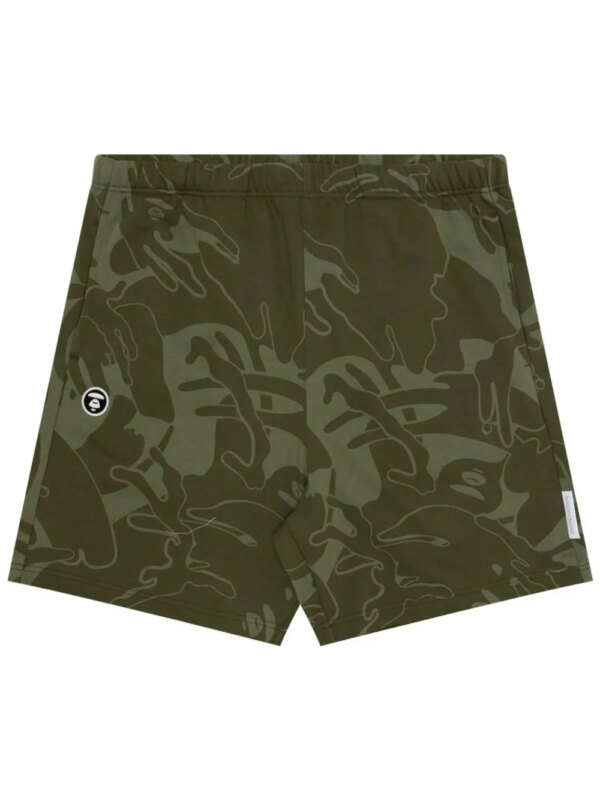AAPE BY *A BATHING APE® short en jacquard à logo imprimé - Vert