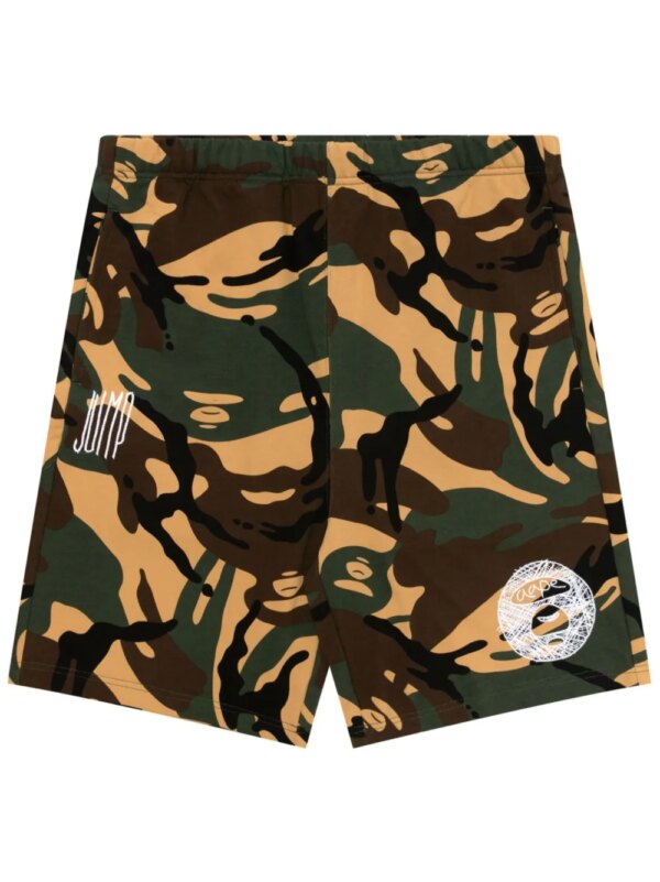 AAPE BY *A BATHING APE® short de sport à imprimé camouflage - Vert