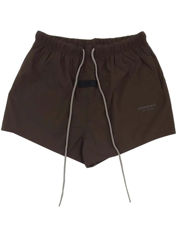 FEAR OF GOD ESSENTIALS short de sport à logo appliqué - Marron