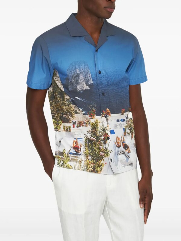 Orlebar Brown Hibbert overhemd - Blauw