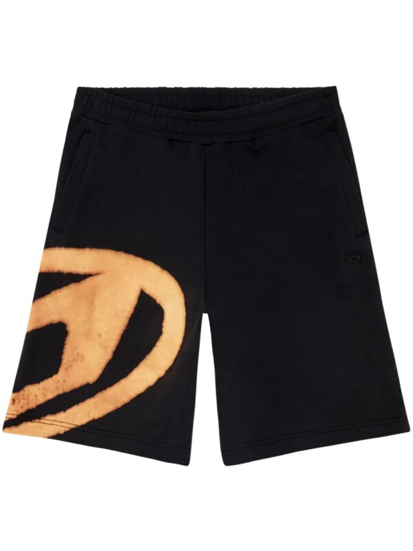 Diesel short de jogging Crow-Bleach - Noir