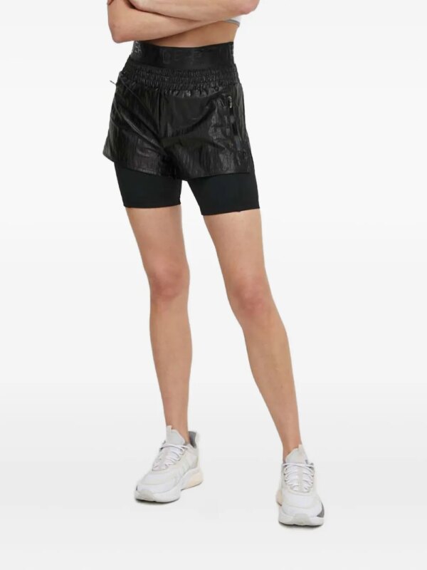 Ea7 Emporio Armani short à bande logo - Noir