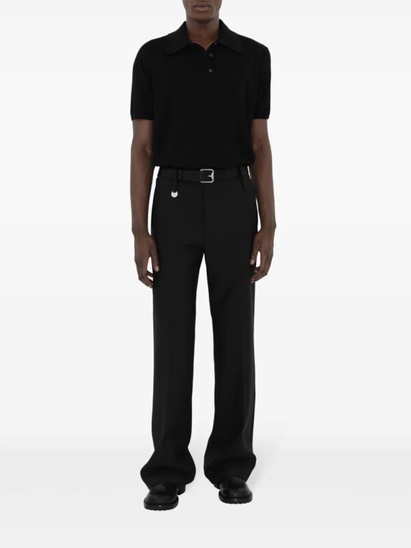 Burberry Wollen poloshirt - Zwart