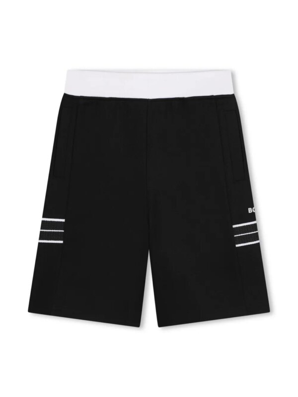 BOSS Kidswear short de sport à rayures latérales - Noir