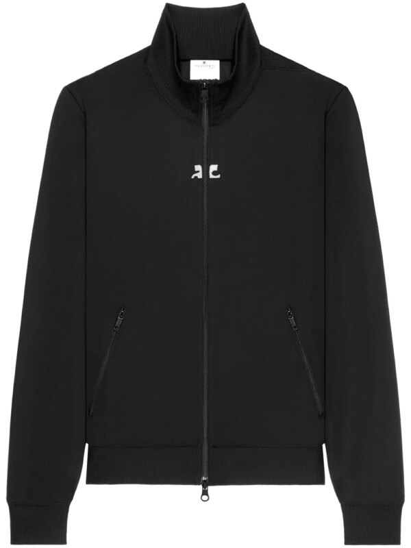 Courrèges couverture à logo brodé - Noir