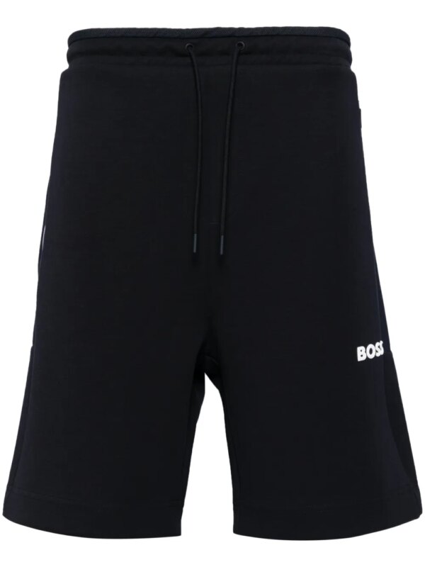 BOSS short de sport à logo imprimé - Noir