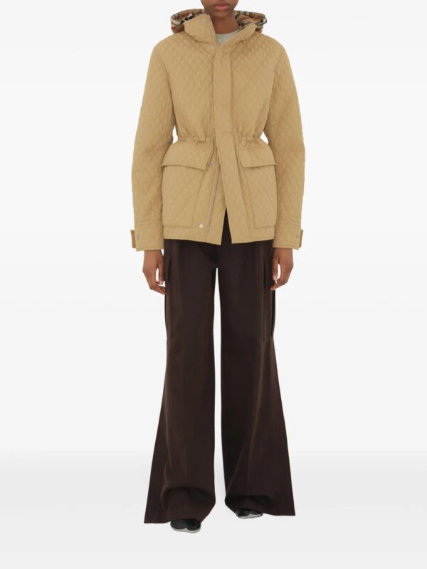 Burberry Gevoerd jack met capuchon - Beige