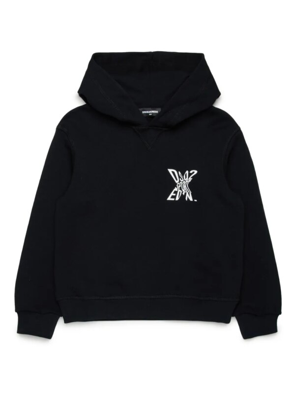 DSQUARED2 KIDS hoodie Sport Edtn.09 à logo imprimé - Noir