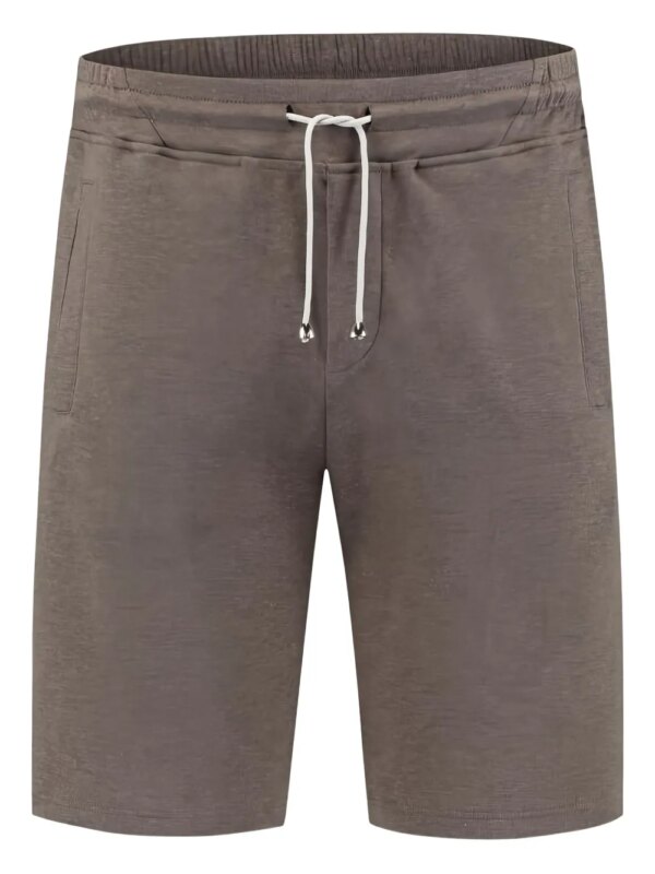 Doriani Cashmere short à taille élastiquée - Marron