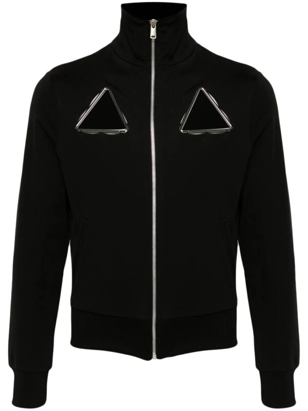 Coperni veste zippée Triangle à découpes - Noir