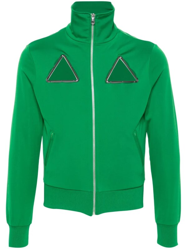 Coperni veste zippée Triangle à découpes - Vert