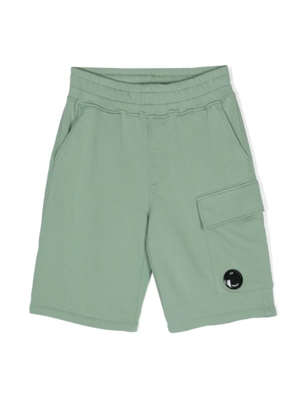 C.P. Company Kids short de sport à détail de lentille - Vert