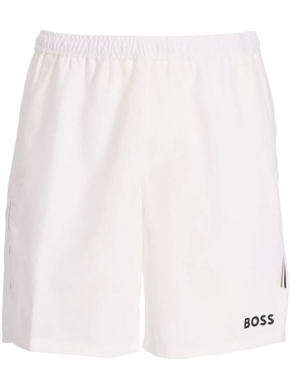 BOSS short de sport à logo imprimé - Blanc