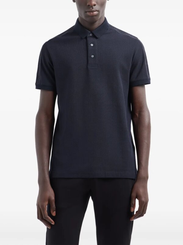 Emporio Armani Poloshirt met logoband - Blauw