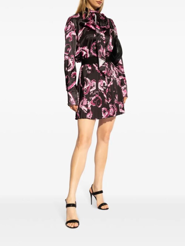 Versace Jeans Couture Mini-rok met abstract patroon - Zwart