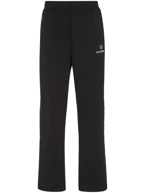 Plein Sport pantalon de jogging à logo imprimé - Noir