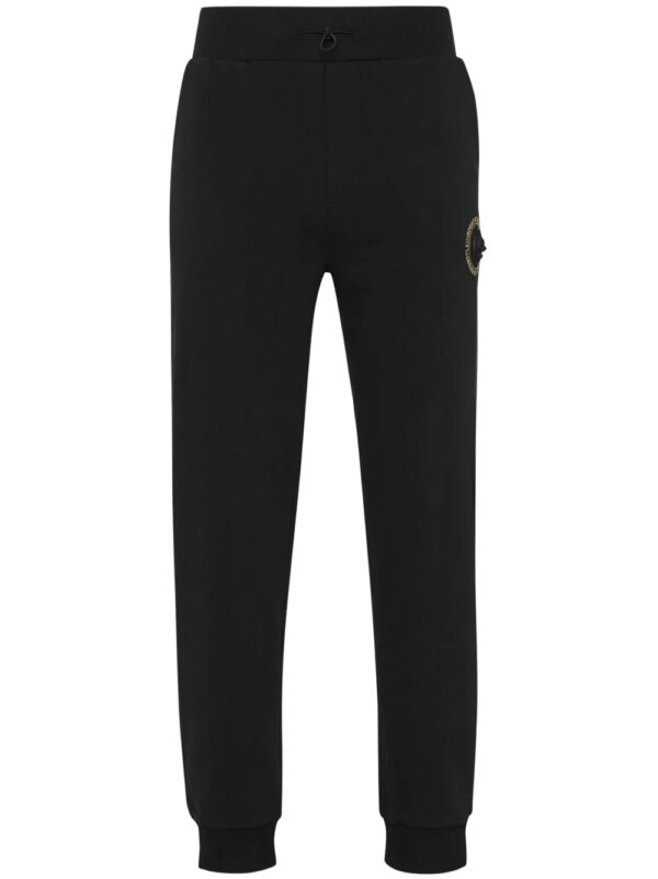 Plein Sport pantalon de jogging à logo imprimé - Noir