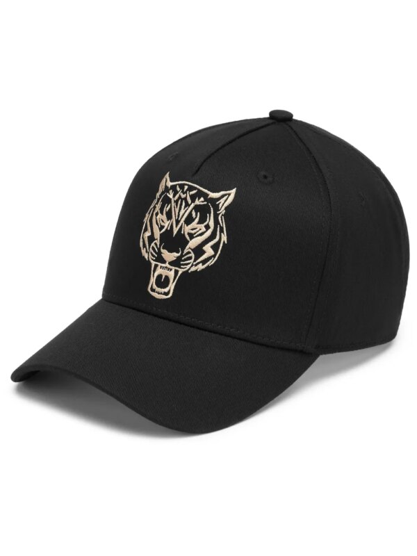 Plein Sport casquette Tiger en paille - Noir