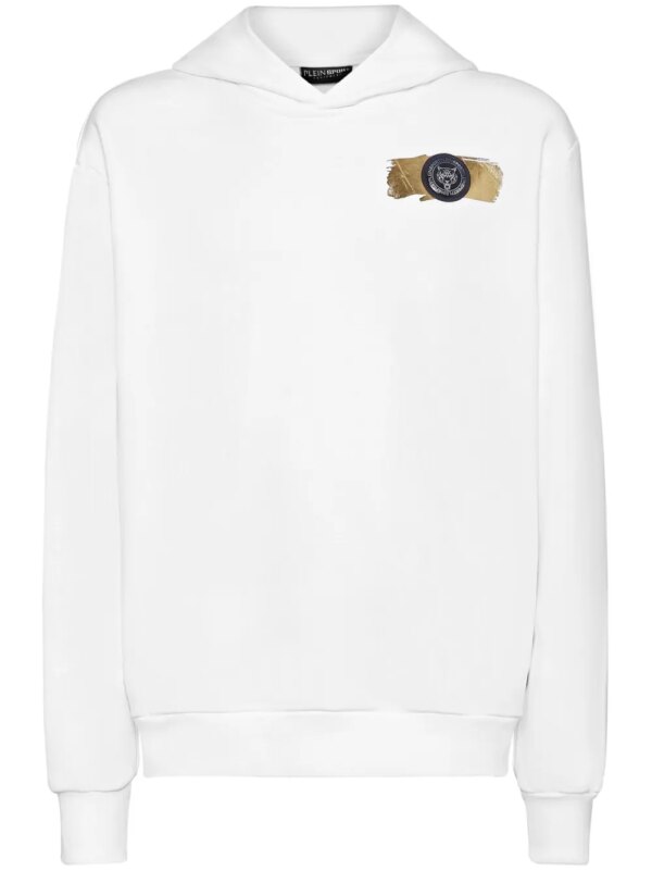 Plein Sport hoodie à logo imprimé - Blanc