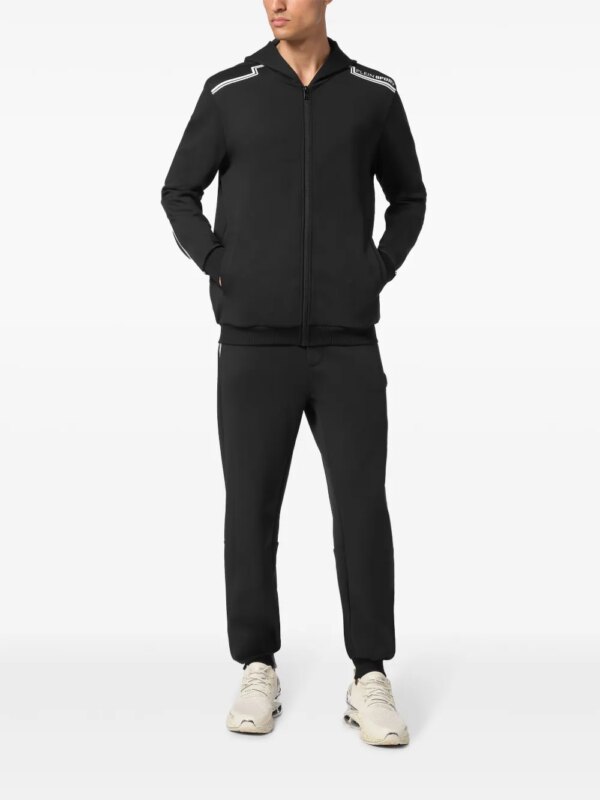 Plein Sport Hoodie met rits - Zwart