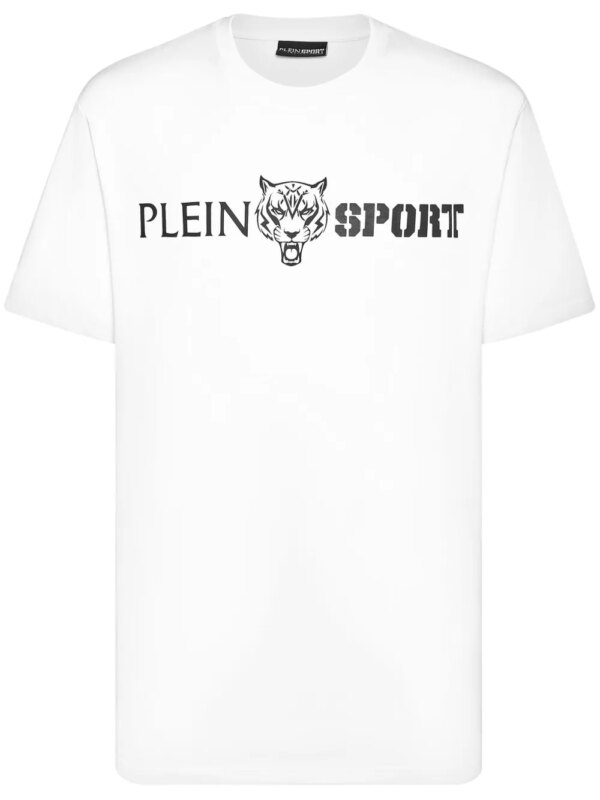 Plein Sport t-shirt en coton à logo imprimé - Blanc