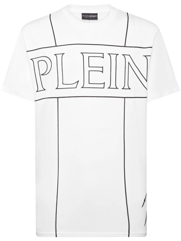 Plein Sport t-shirt à logo imprimé - Blanc