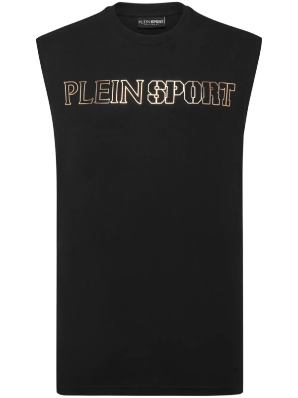 Plein Sport débardeur à imprimé tigre - Noir