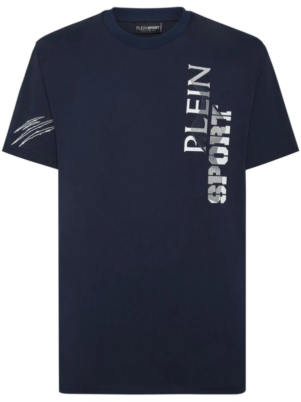 Plein Sport t-shirt SS Wave à logo imprimé - Bleu