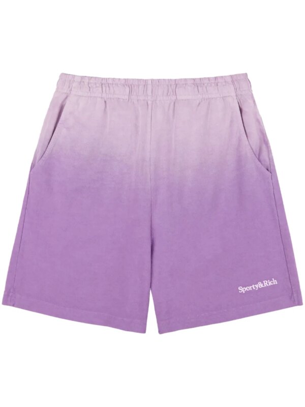 Sporty & Rich short de sport en coton à effet dégradé - Violet