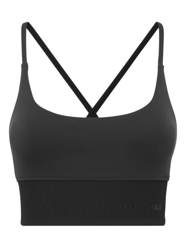 Plein Sport brassière de sport à bretelles croisées - Noir