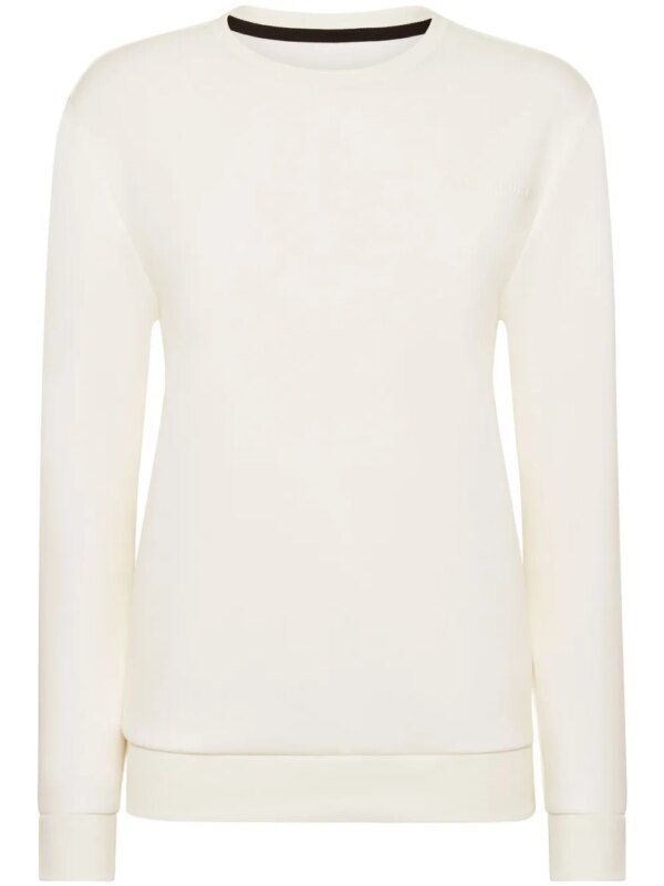 Plein Sport sweat à logo brodé - Blanc