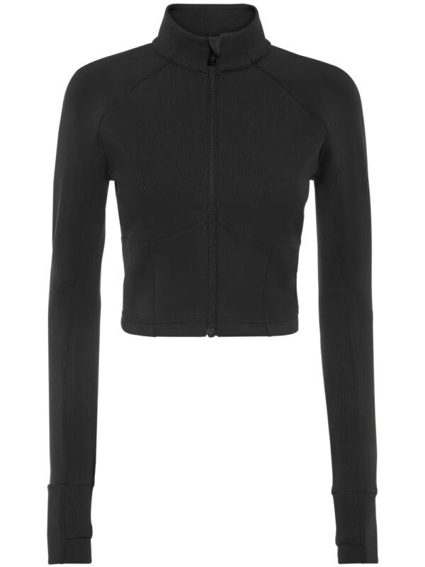Plein Sport sweat crop à fermeture zippée - Noir