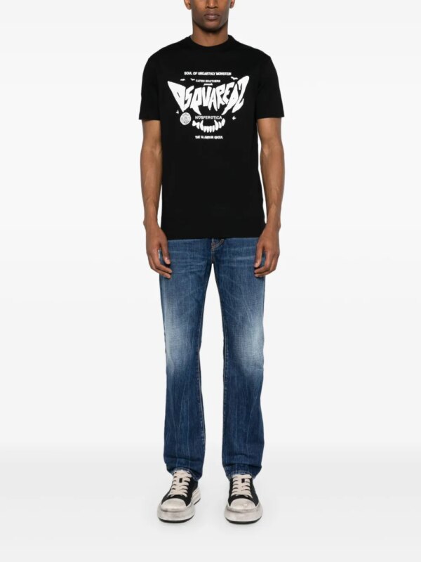 DSQUARED2 642 mid waist straight jeans - Blauw