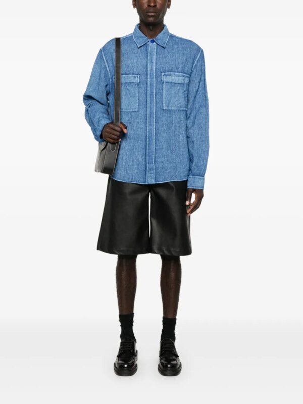 Burberry Linnen overhemd - Blauw