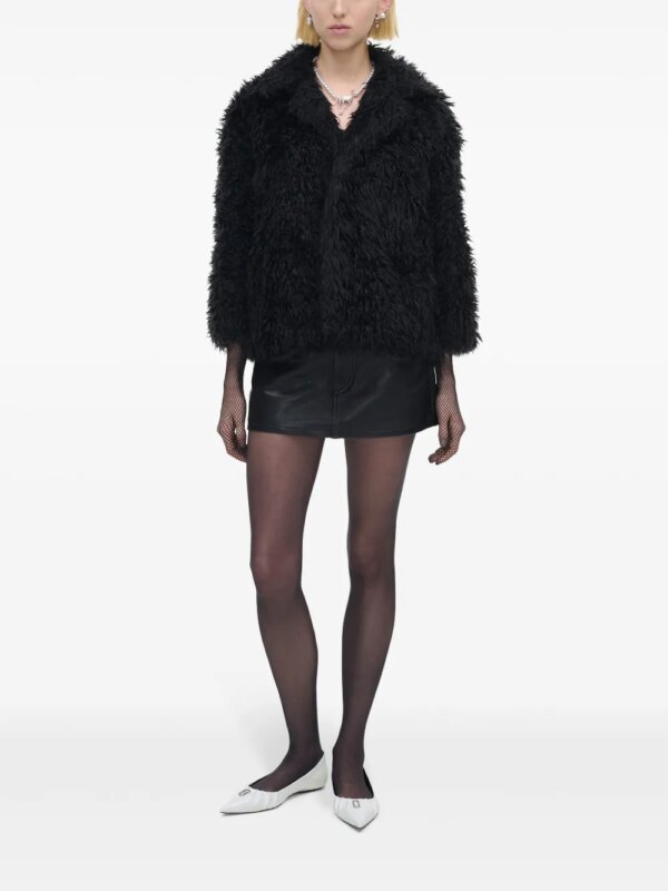 Marc Jacobs The Shaggy Faux Fur Lady jack van imitatiebont - Zwart