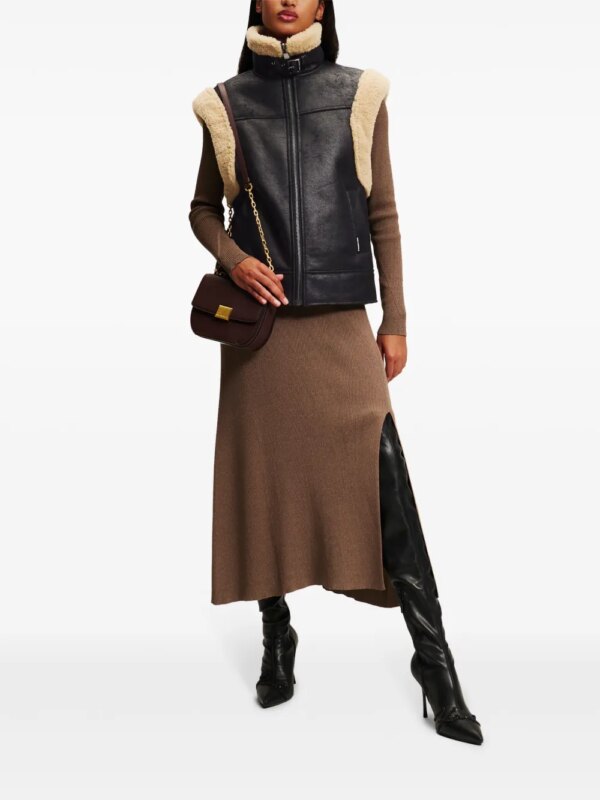 Karl Lagerfeld Gilet met hoge hals - Zwart