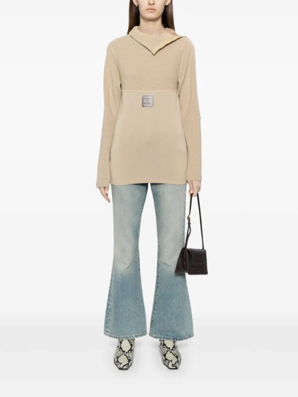 CHANEL Pre-Owned 2002 Sport Line wollen trui - Bruin