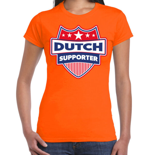 Nederland / Dutch supporter t-shirt oranje voor dames