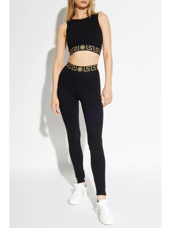 Versace Sport-bh met Greca afwerking - Zwart