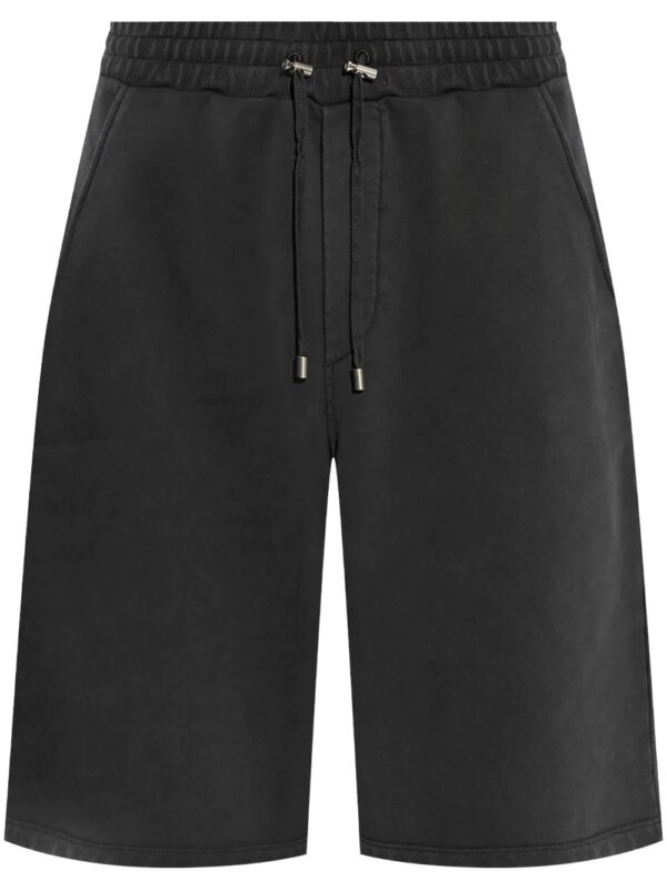 Balmain short de sport à logo brodé - Gris