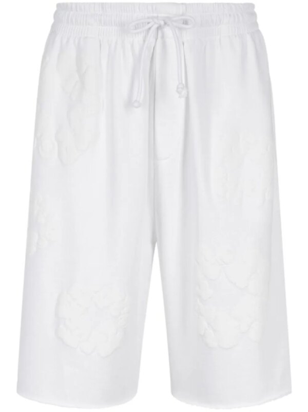 Denim Tears short à imprimé Mono Cotton Wreath - Blanc