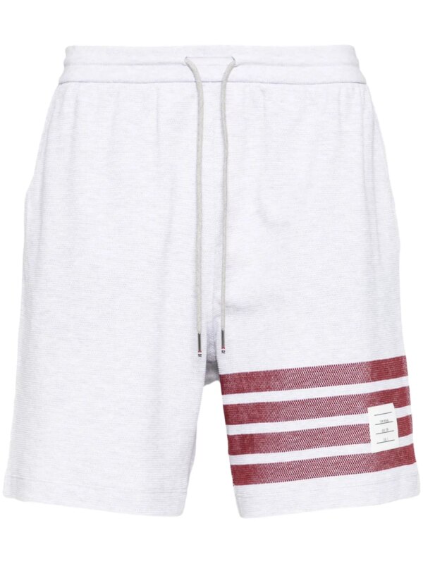 Thom Browne short de sport à 4 bandes signature - Gris