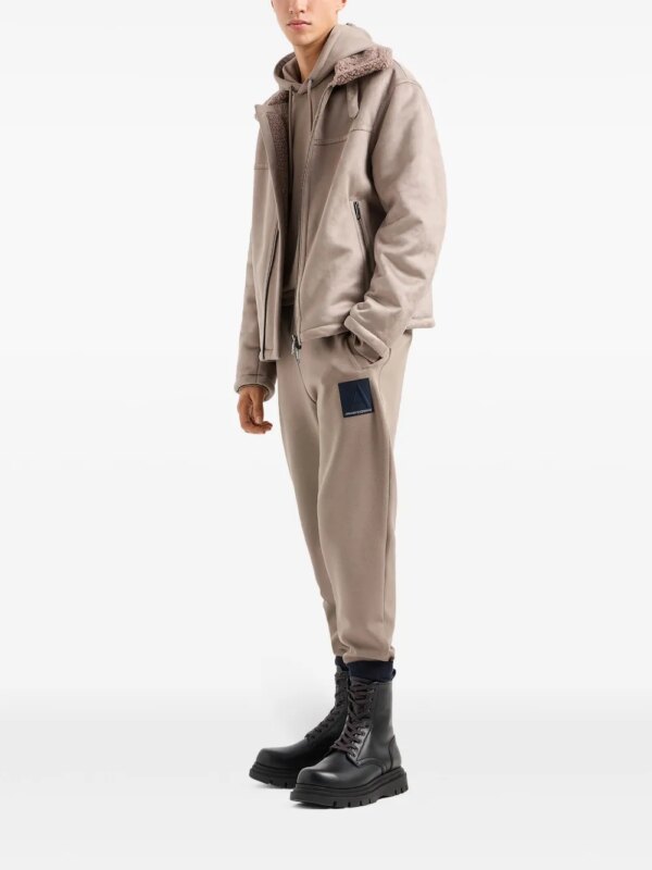 Armani Exchange Jack met lammy kraag - Beige